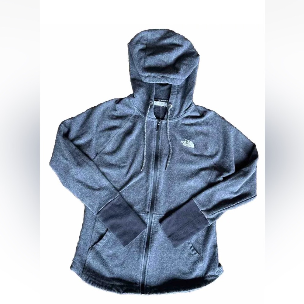 The North Face Hoodie Women's Small Dark Gray  Full Zip Kangaroo Pockets